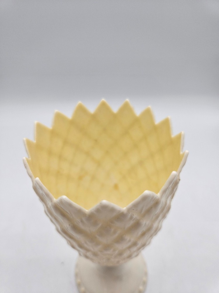 VTG. Belleek Porcelain Vase Pineapple Pattern
