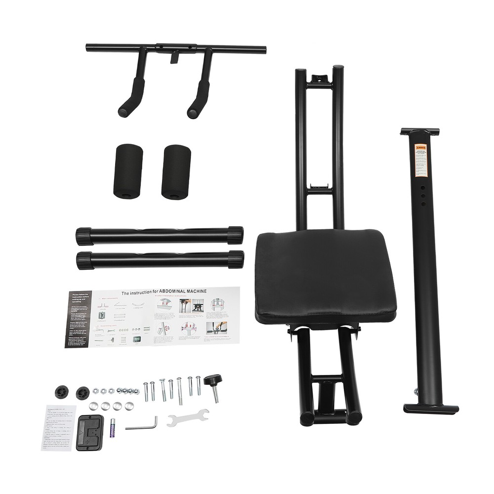 Ab Exercise Bench Abdominal Workout Machine Sit Up Bench Foldable W/ LED Display