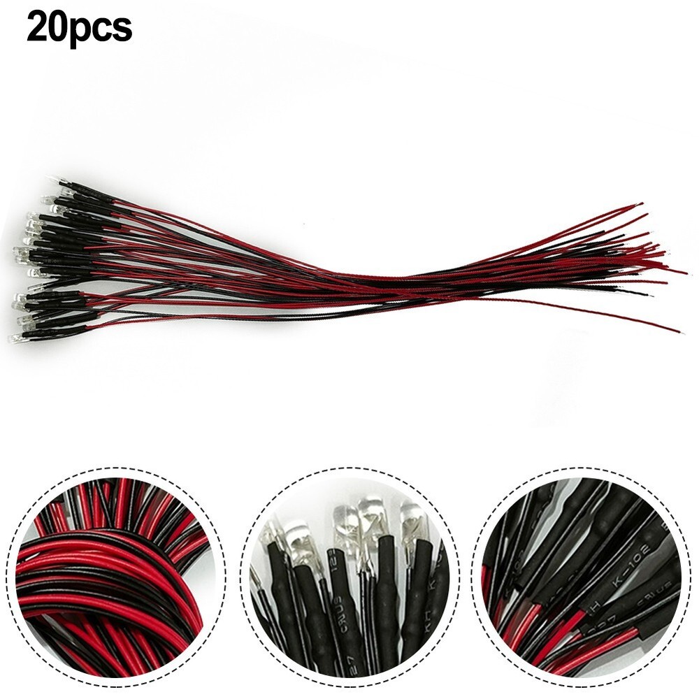 Easy to Install Warm White LED Light Set 20pcs Pre Wired for Train Layouts