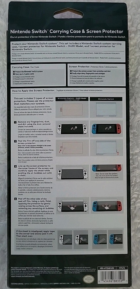 Splatoon 3 Nintendo Switch Carrying Case & Screen Protector Brand New Ships Fast