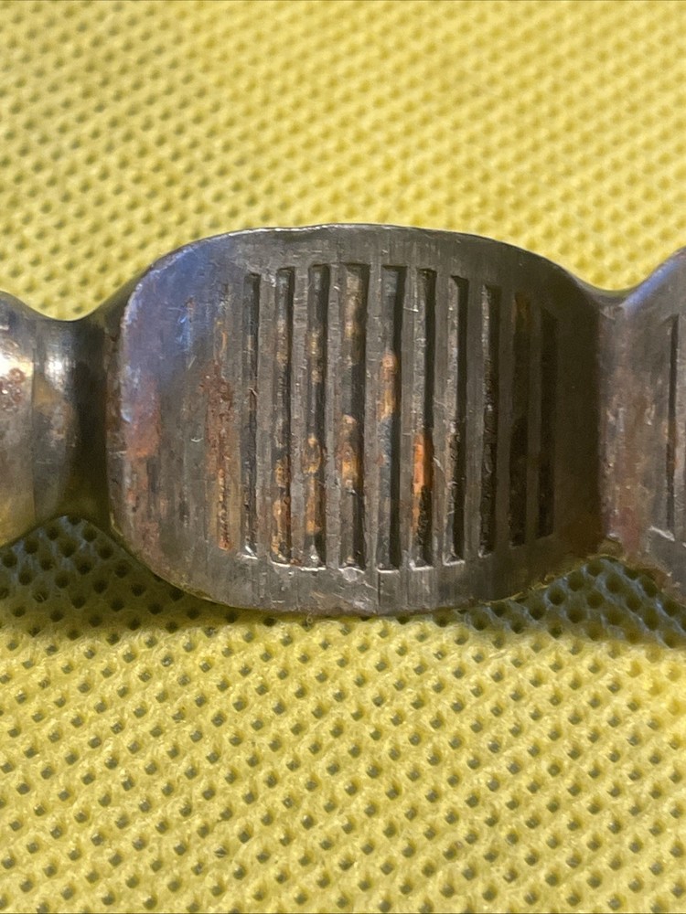 Vintage Metal Nutcracker Ornate Engraved Handles Tool