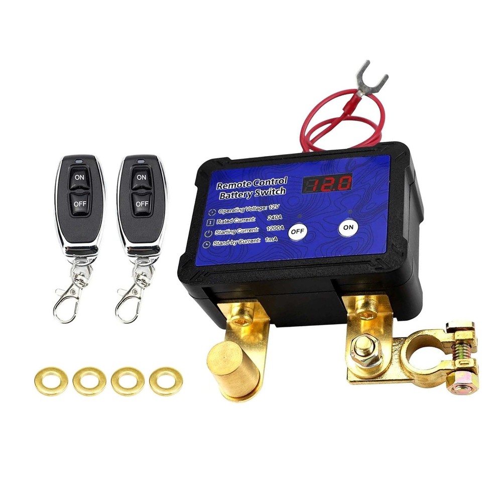 1PCS New Remote Battery cut off switch 12v With an LED voltage display
