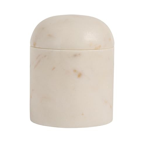 Round Marble Salt Cellar, White