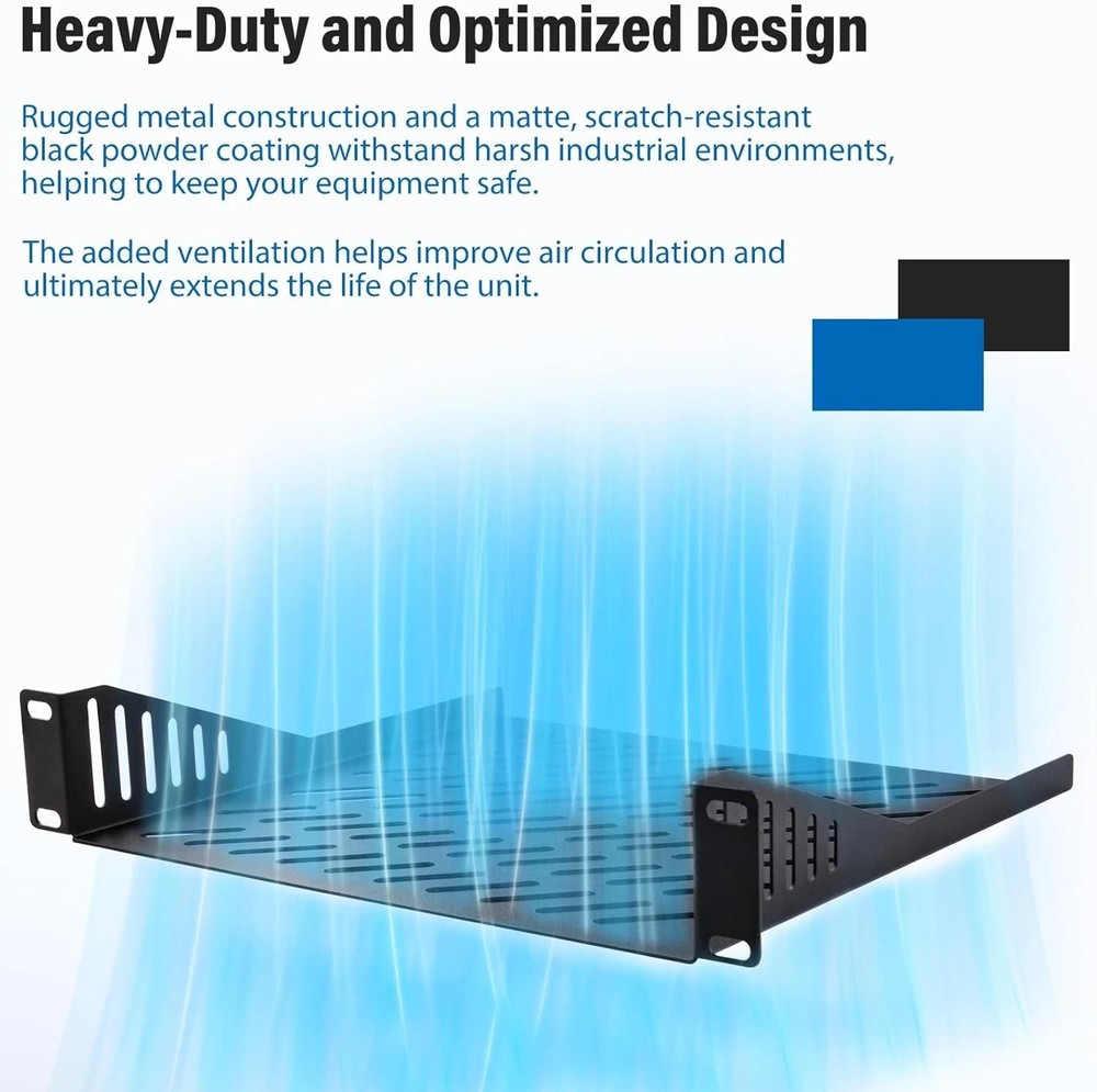 DeskPi RackMate Accessories Rack Shelf 10 inch 1U Rack 1U Server Rack Shelf