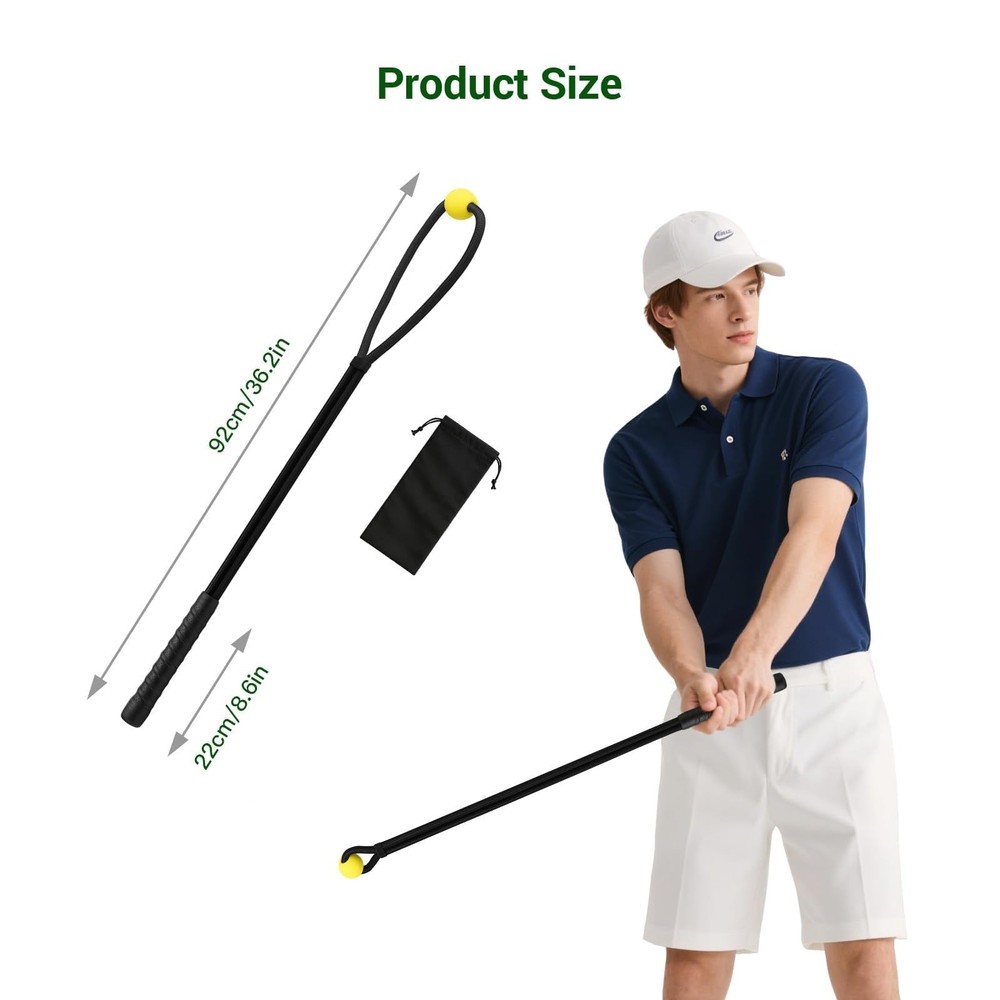 Rope Golf Swing Trainer Black