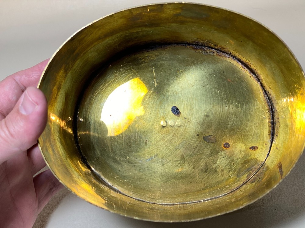 Andrea by Sadek Unique Brass Multi Use Container 7"x5"x6" Intricate Design