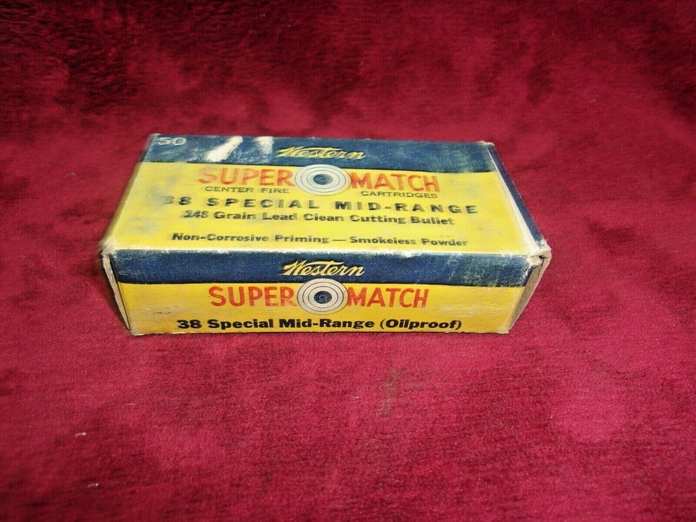 Vintage Western Super Match, 38 Special Mid-Range, Ammo Box, (Empty)