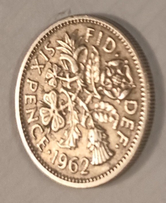 1962 UK 6 Pence Coin QEII CIRCULATED HISTORY
