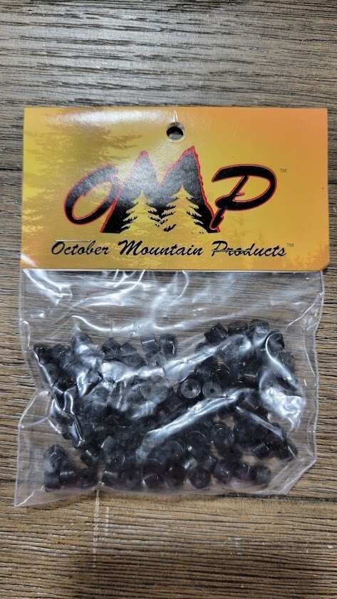 OMP October Mountain Products Turbo Button Black 100/pk.