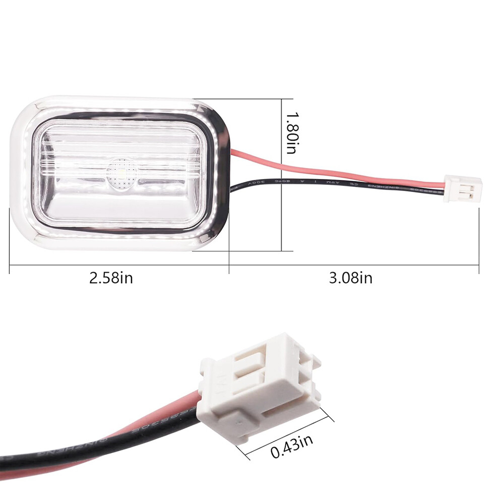 5×White Refrigerator LED Light Module Assembly For Whirlpool W11462342 W11683242