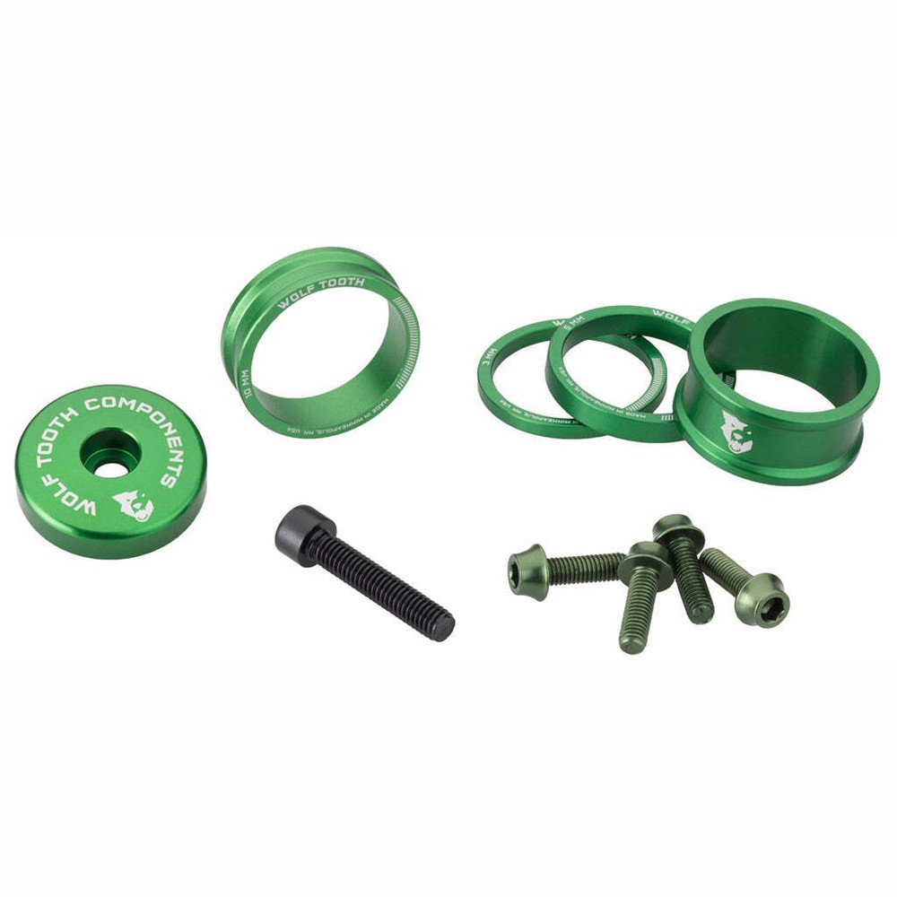 Wolf Tooth BlingKit: Headset Spacer Kit 3, 5,10, 15mm, Black