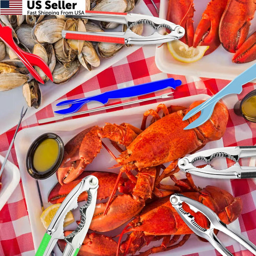 Crab Crackers and Tools, 5 Pcs Crackers, Lobster Tools,...