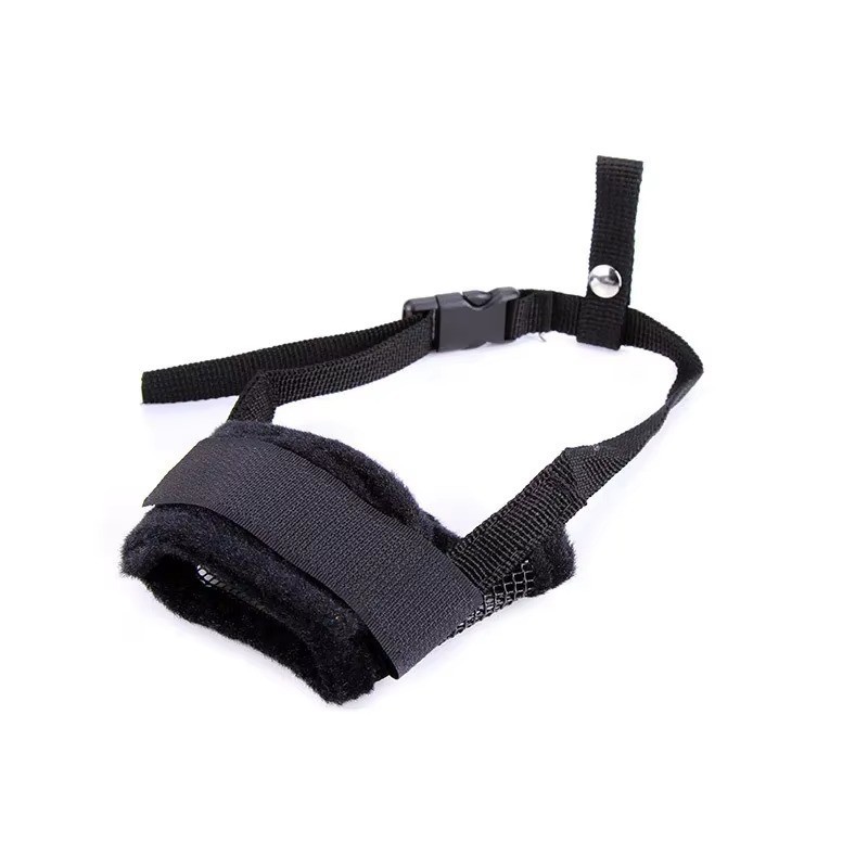 Soft Mesh Dog Muzzle Adjustable Anti Bark Bite Chew Grooming Mouth Guard Nylon