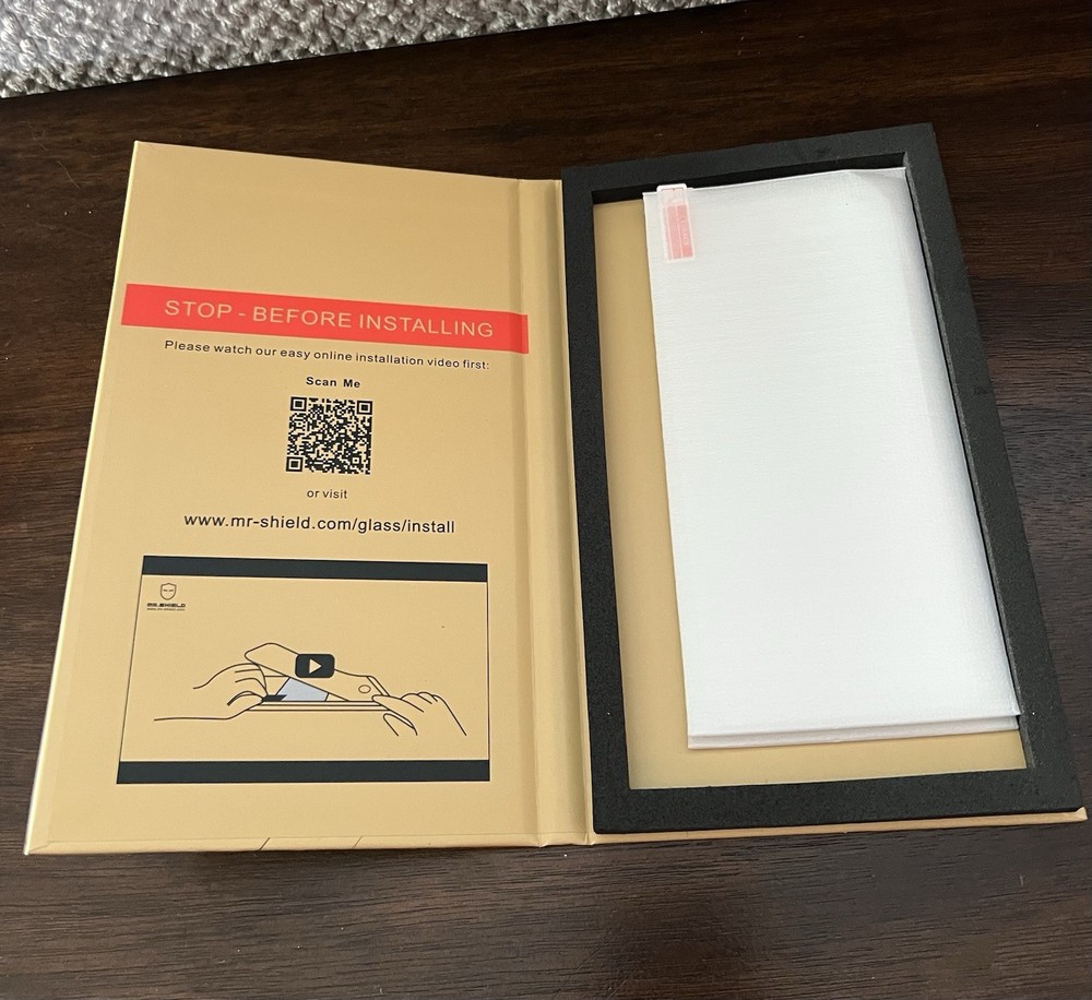 Mr. Shield 9H Hard Tempered Glass Screen Protector, 2.5 D Round Edge