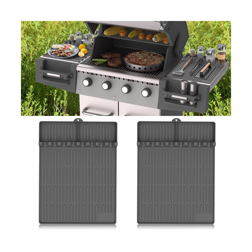 Silicone Griddle Tools Mat for Blackstone - Large Silicone Spatula Mat with D...