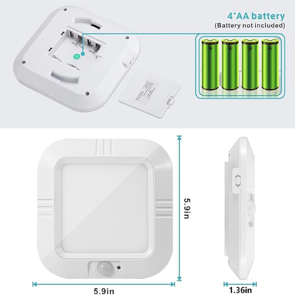 Battery Operated Ceiling Light Motion Sensor Light Indoor Motion 6000K