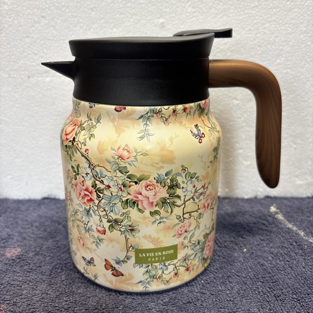 Stainless Steel Floral Infusion Pitcher with Infuser And Lid