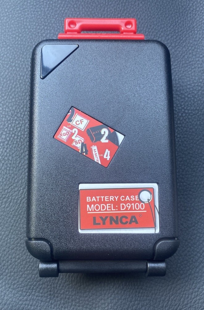 LENSGO Camera Battery Memory Card Case, Hard Protector Case Red