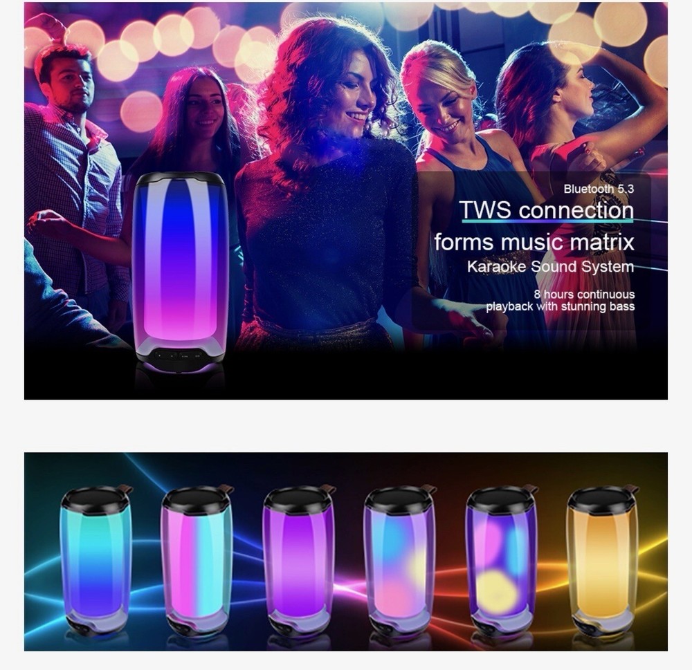 Bluetooth Speaker, Portable Karaoke Machine With 2 Wireless Microphones