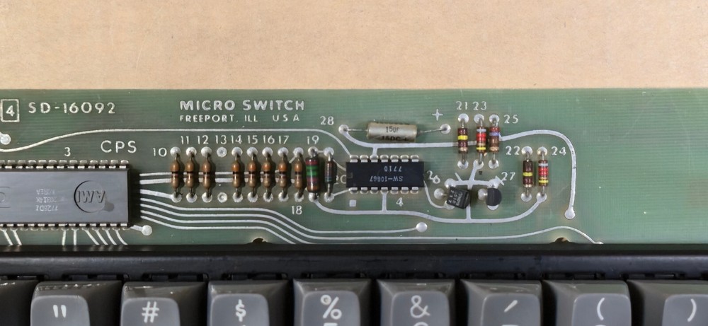 Micro Switch Vintage Keyboard 61SD12-2 (23726-01) 1977 AS-IS Untested
