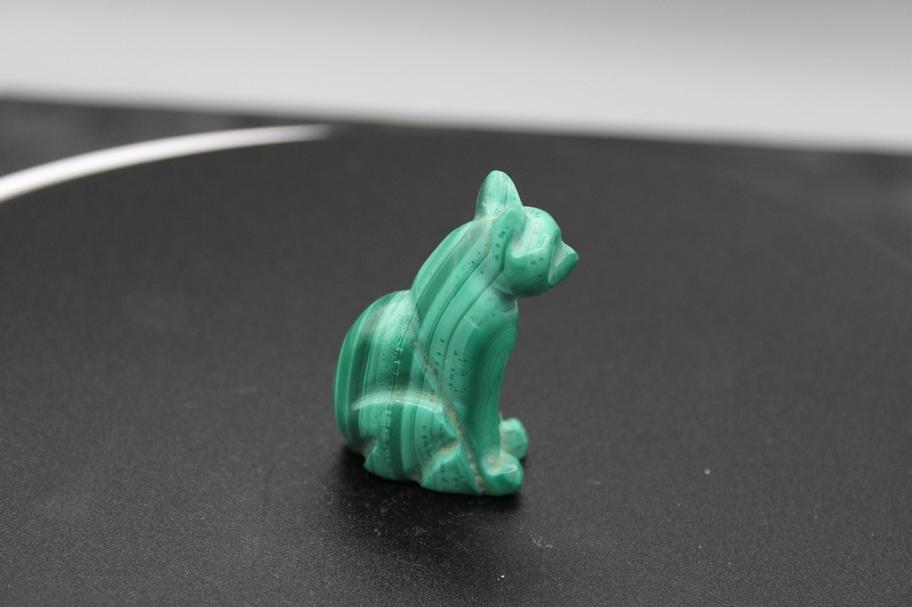 Malachite Cat Figures