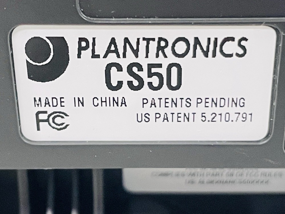 PLANTRONICS CS50 WIRELESS HEADSET BASE WITH POWER SUPPLY