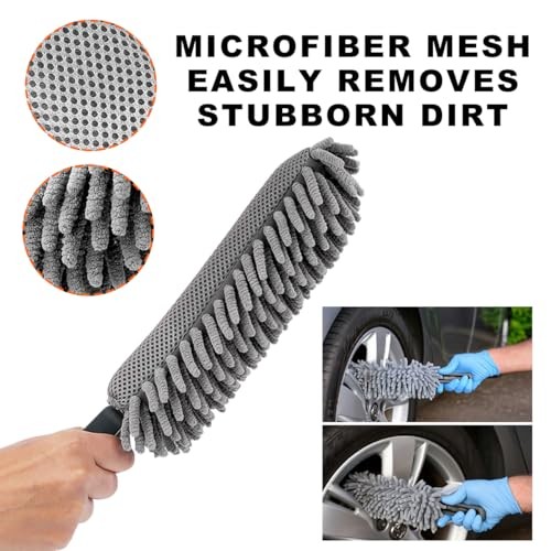 Car Duster Interior - Lint-Free Microfiber Cleaning With Comfortable Handle,