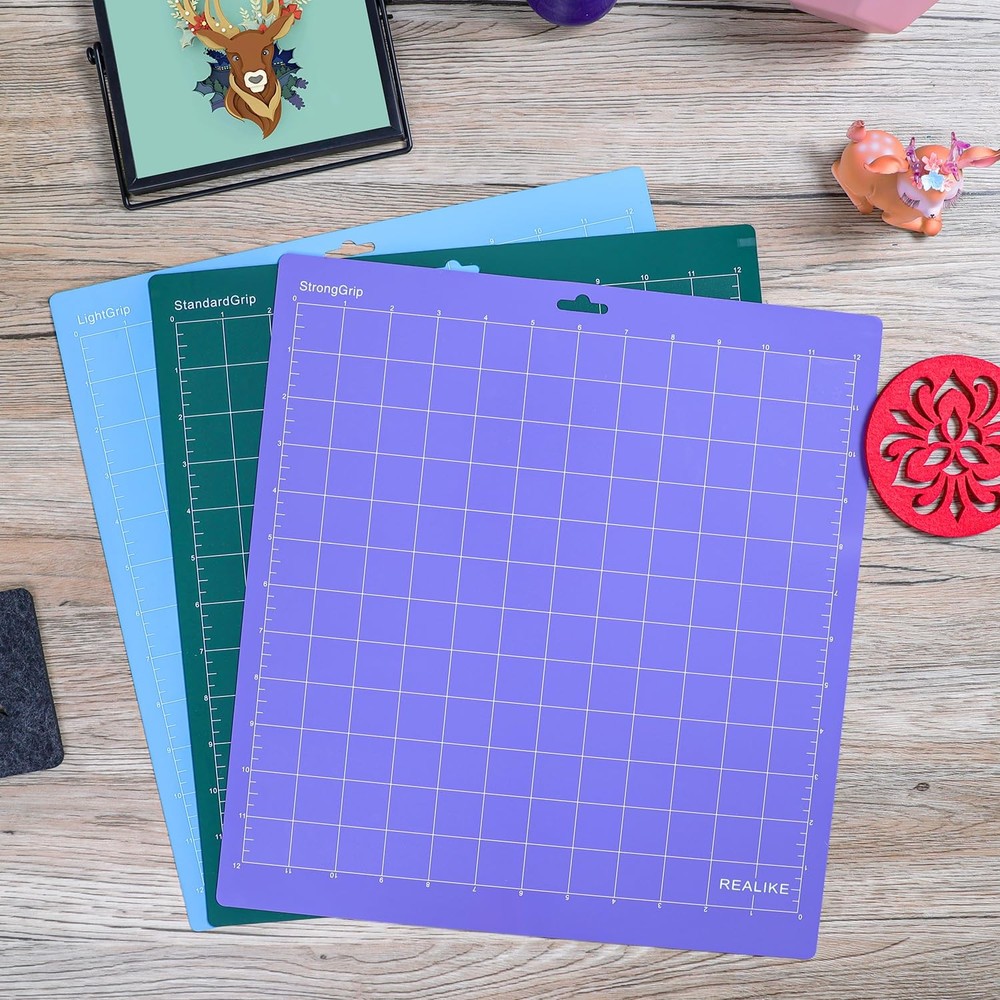 REALIKE Variety Cutting Mat Compatible with Cricut Maker/Explore - 3 Pack