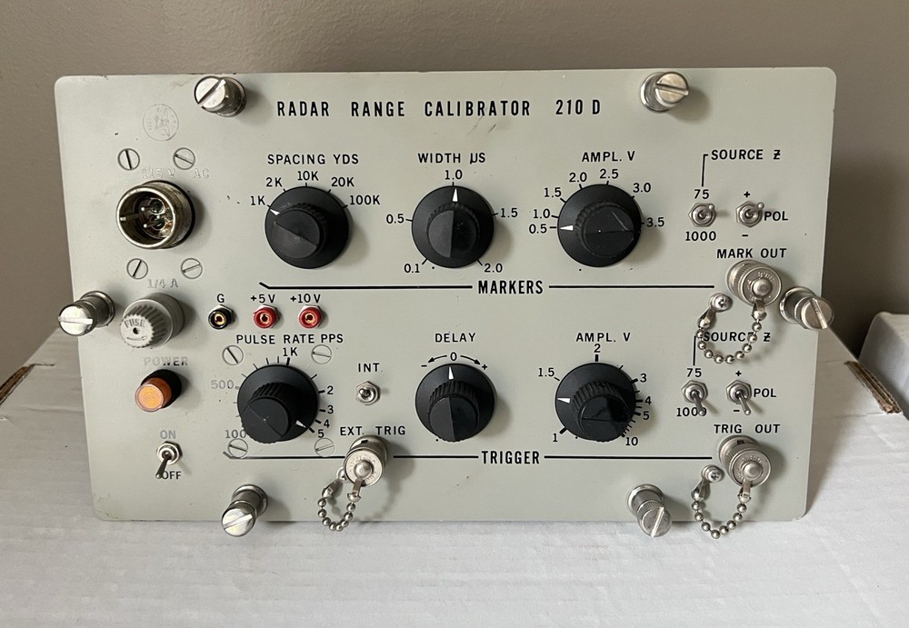 Vintage Radar Range Calibrator Test Set Model 210D Face Plate Part