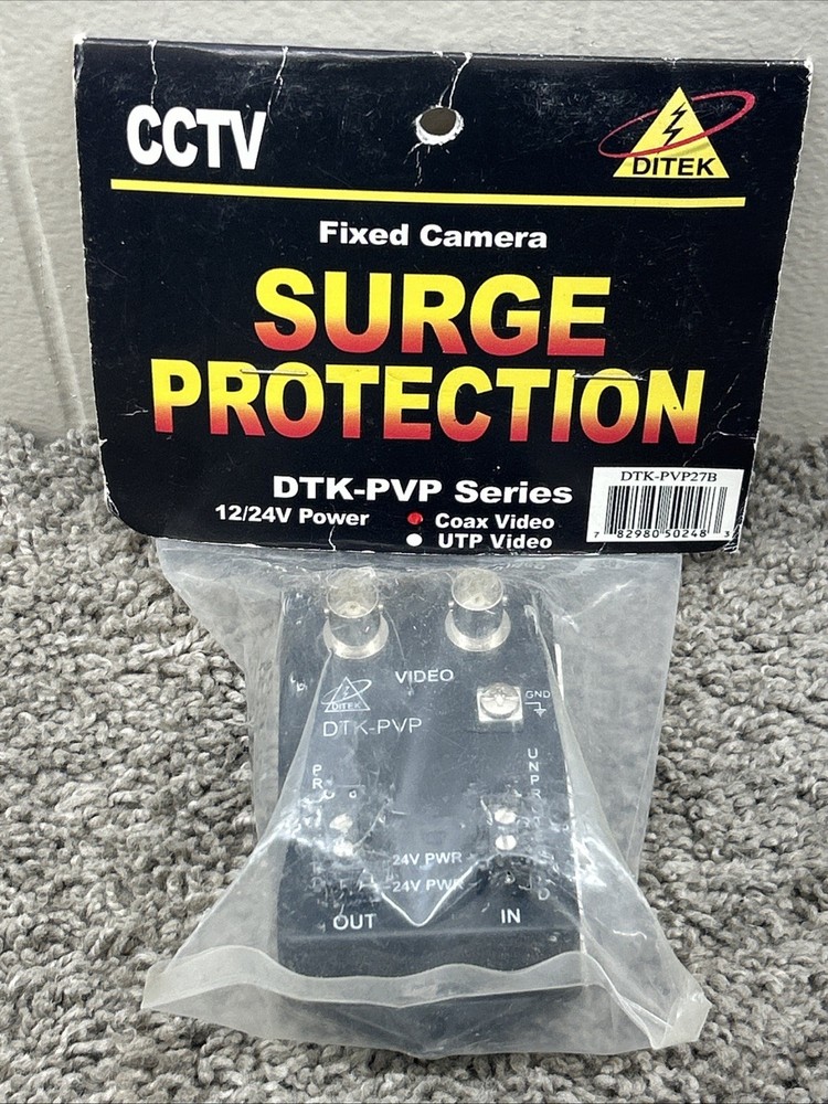 NEW DITEK DTK-PVP27B ANALOG COAX FIXED CAMERA SURGE PROTECTOR CCTV 81663