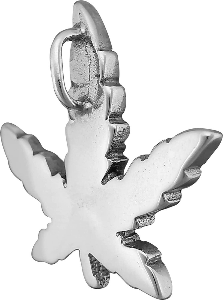 Mixed Stones Medium Palmate Leaf Pendant