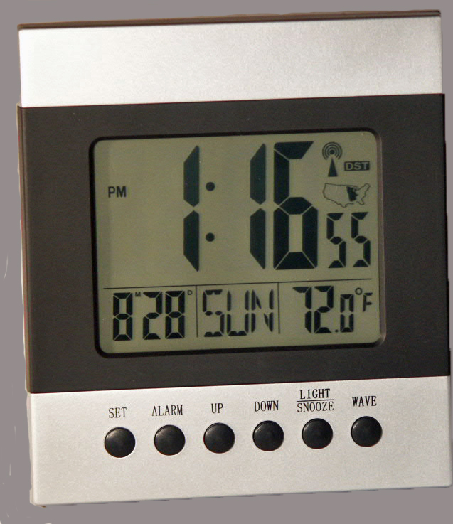 ATOMIC ALARM CLOCK MODEL NUMBER T-4650