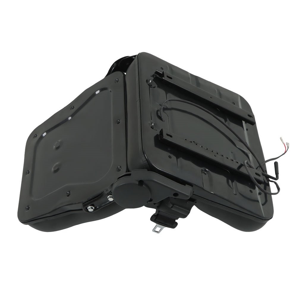 Forklift Seat Fold Down Tractor Seat Adjustable Back & Seatbelt Universal