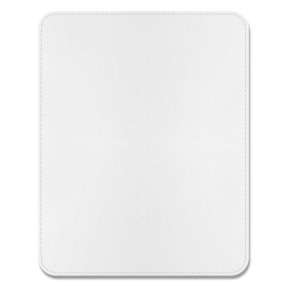 Hsxnam Leather Mouse Pad, Office Mat Rectangular (9.8" x 7.9"), White