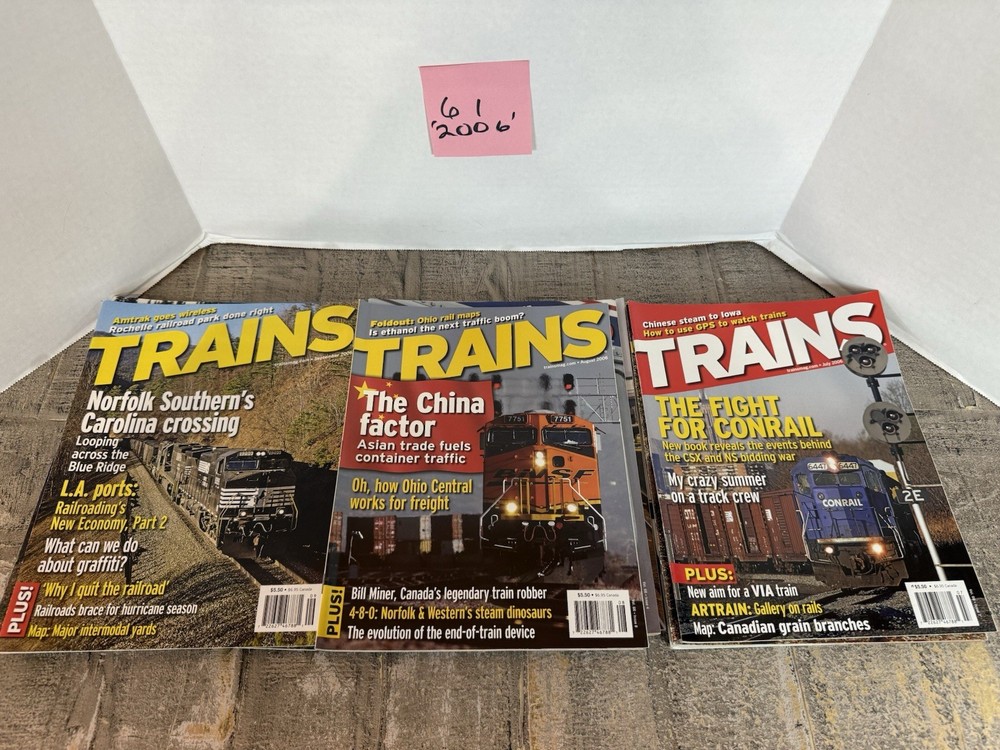 Trains Magazine Bundle Of 12 Issues #61 Year 2006