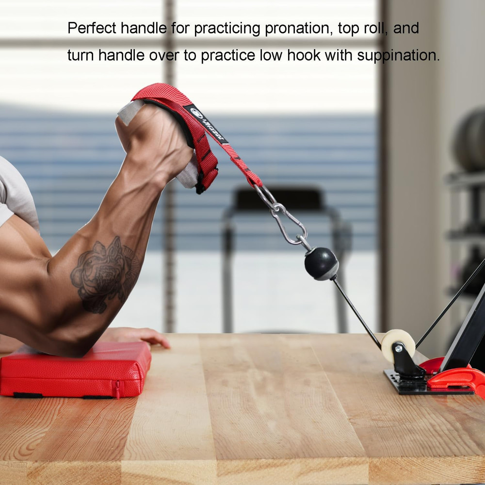 Arm Wrestling Exercise Handle Φ2 in Grip Red - Wrist and Forearm Exerciser Pulld