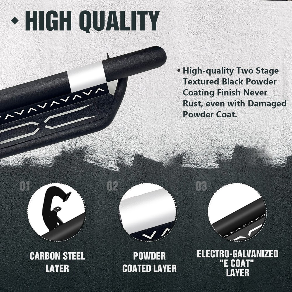 Running Boards for 2019-2024 Chevy Silverado 1500 Crew Cab Drop Side Step Bars