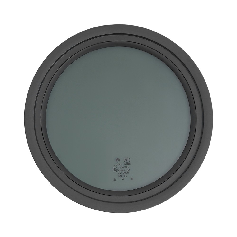 Vent Round Fixed RV Window Cargo Camper Vertical Trailer Window w/ Trim Ring