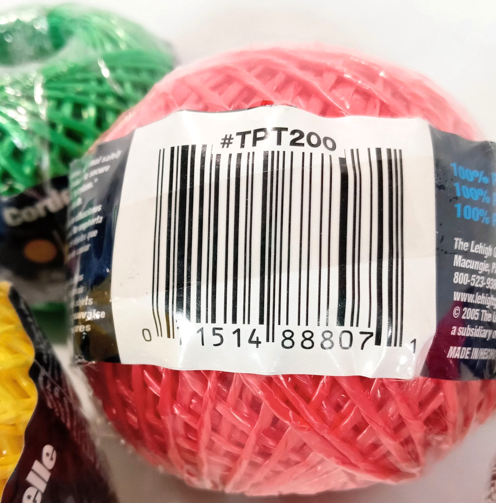 Dazzle Twine 5 Spools/Colors Polypropylene String 200 Feet Each Light Duty