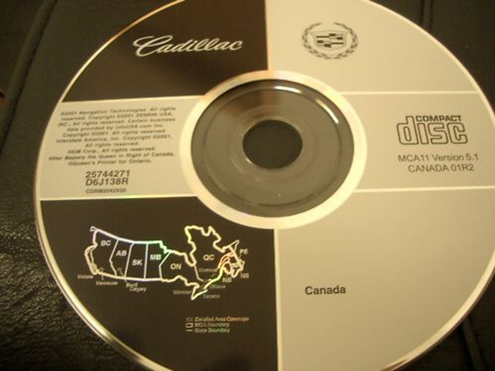 Cadillac Navigation Disc - 2001-04 - Canada