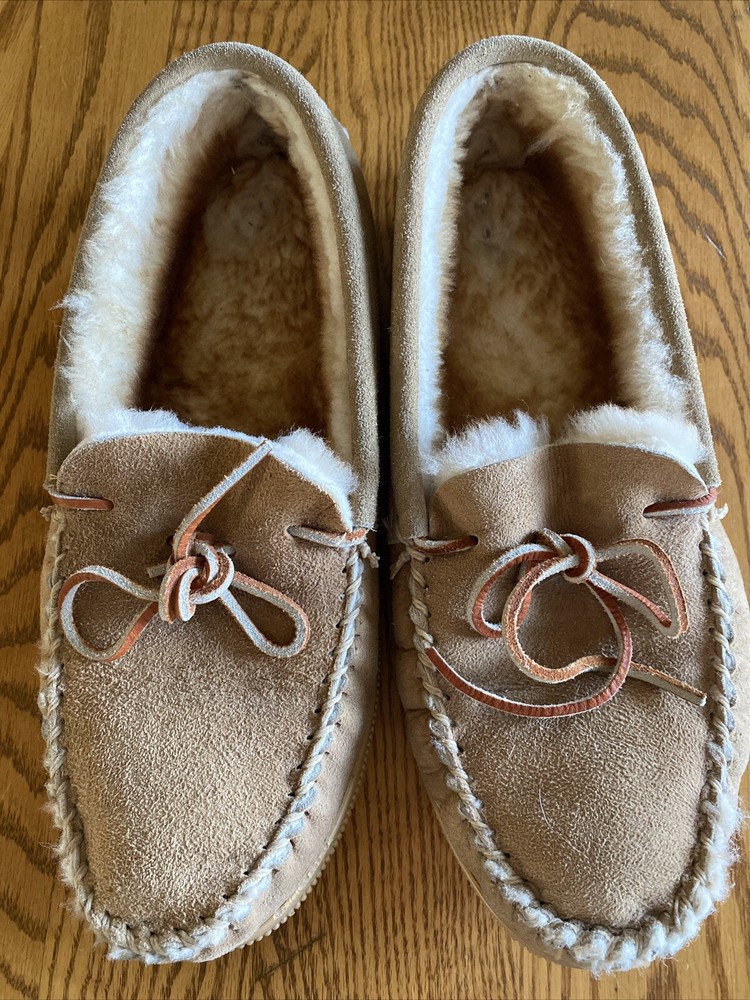 Men's TRACKER Genuine Suede Leather with Shearling Lining SLIPPERS, Size 11D