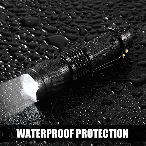 20 Pieces LED Flashlight Mini 3 Mode Tactical Torch Small Water Black