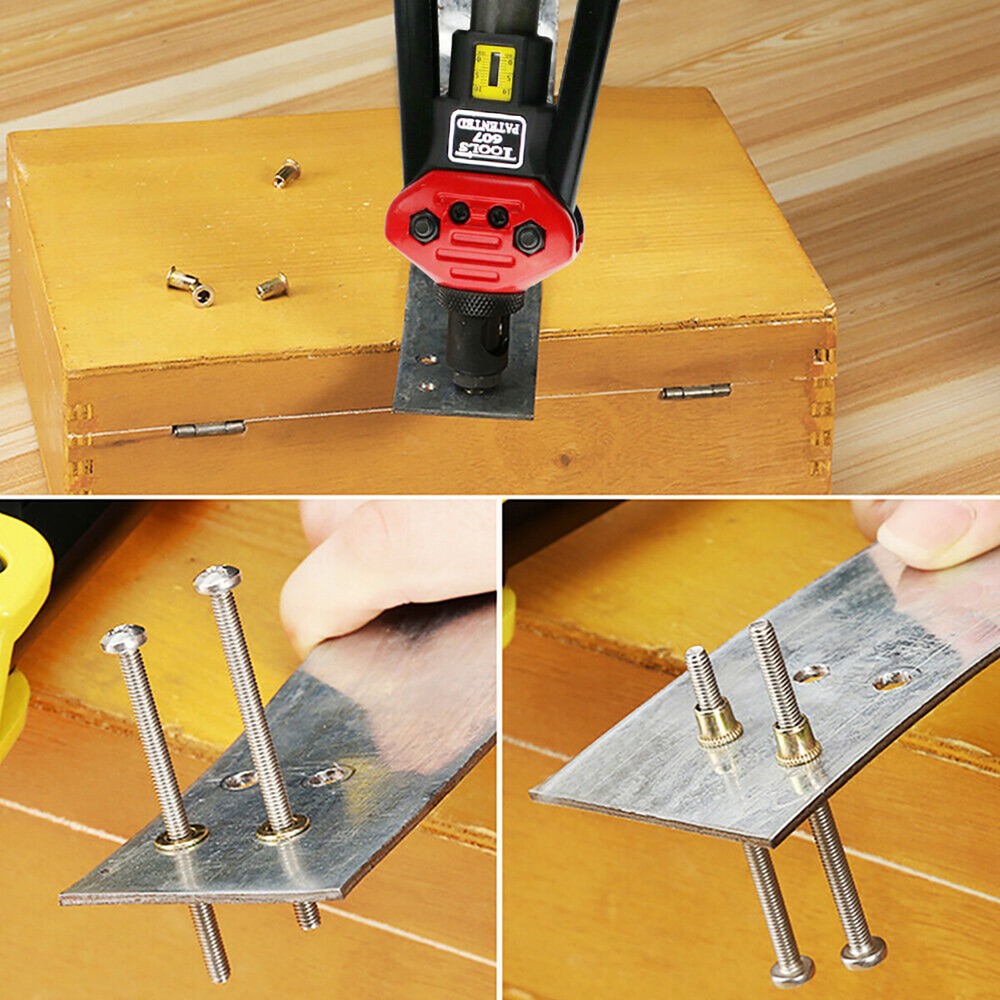 16" Hand Rivet Gun Kit Rivnut Thread Setting Tool Nut Setter NutSert Metric SAE