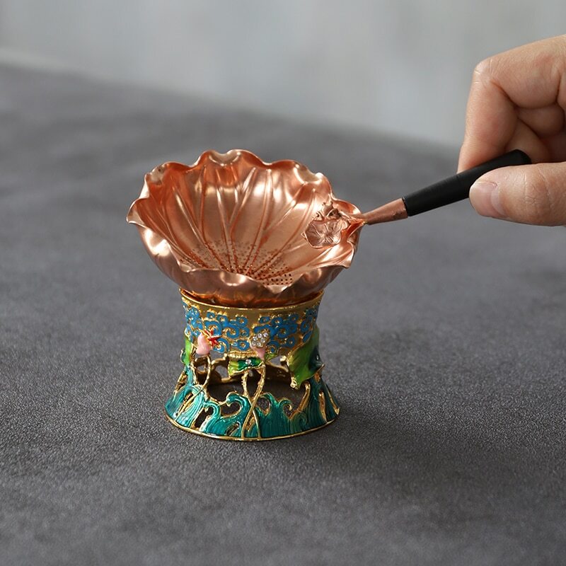 1pc Chinese Traditions Copper Tea Strainers Handmade Tea Filter Accessories Set