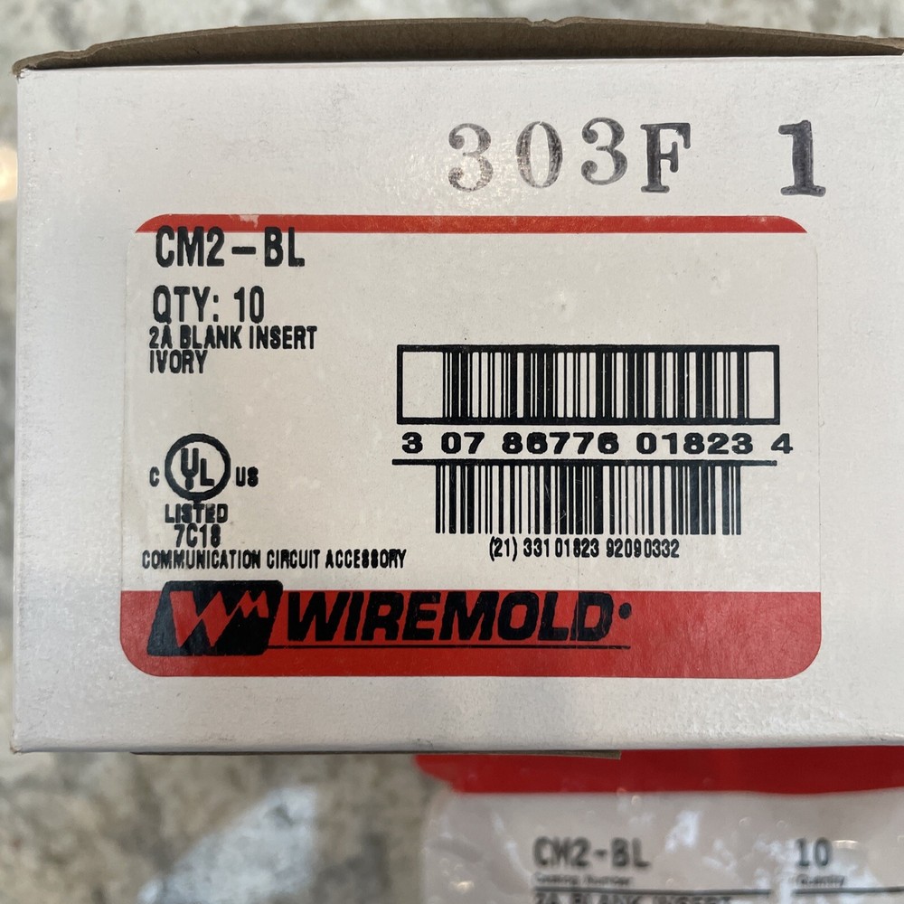WIREMOLD CM2-BL- 2A BLANK MODULE IVORY (PACK OF 10) (QTY 2)