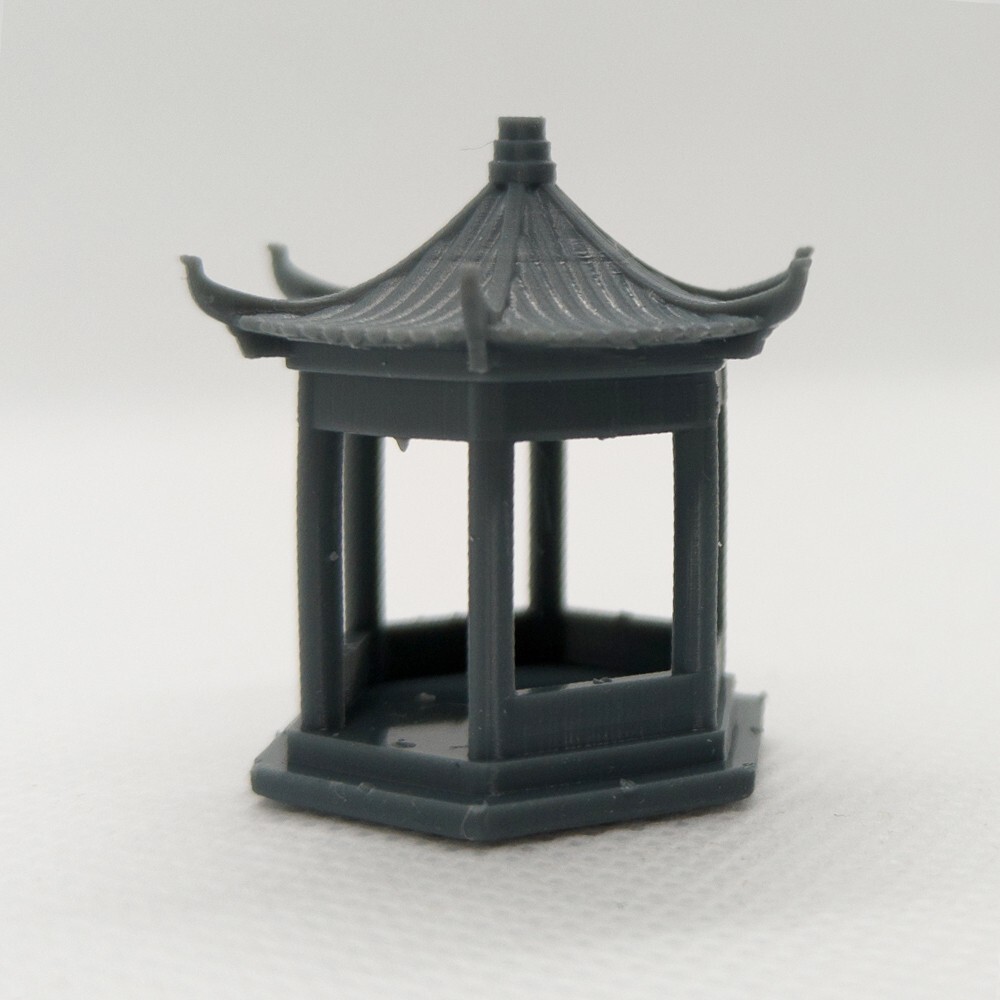 LaoYao 1:72 Ancient Style Hexagonal Pavilion Architecture Model
