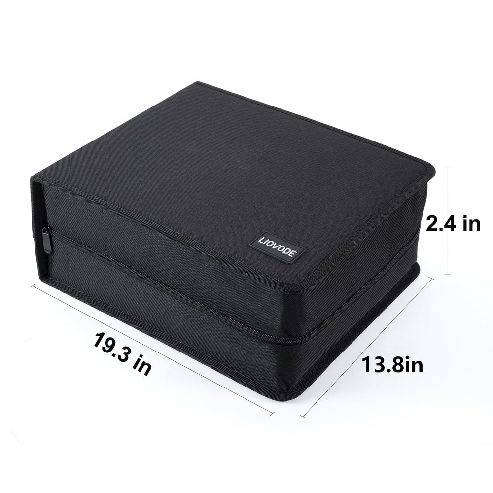 Case 200 DVDs and 100 Booklets Capacity, CD/Blu-ray Storage Binder Case with ...