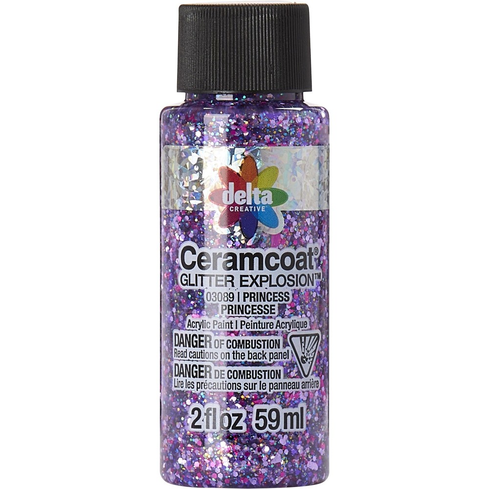 Ceramcoat Glitter Explosion 2oz-Princess - 3 Pack