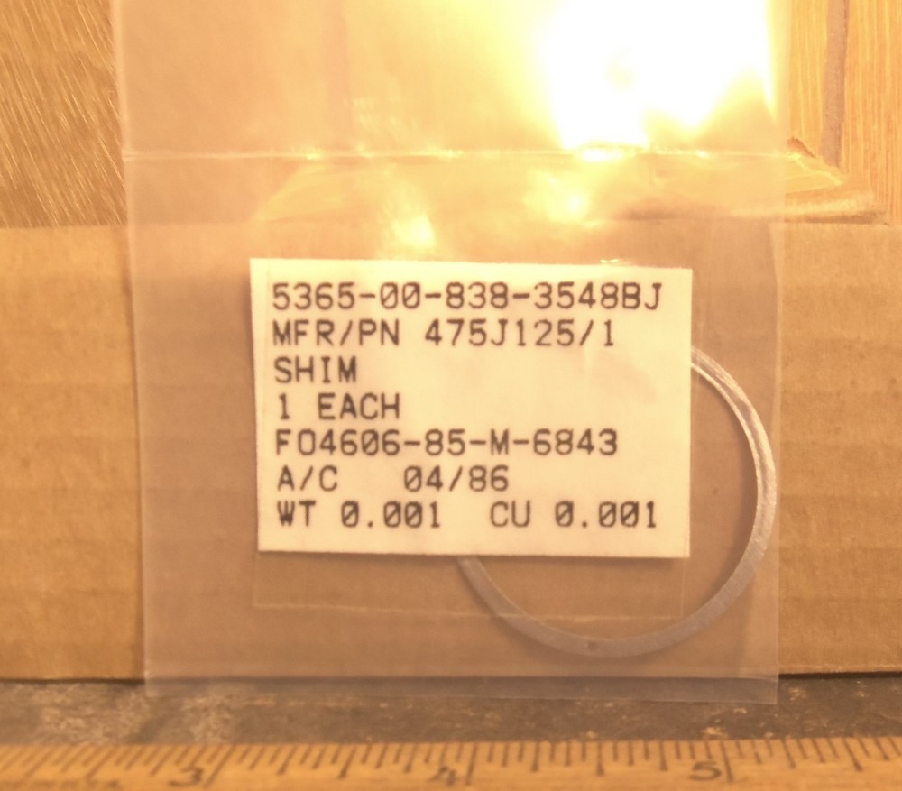 Grimes Aerospace Co. - Washer Shim - P/N: 475J125/1 (NOS)