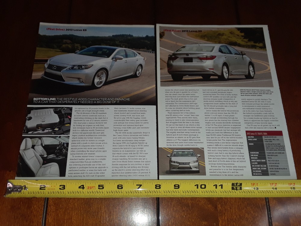 2013 LEXUS ES 350 ORIGINAL ARTICLE